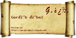 Geréb Ábel névjegykártya
